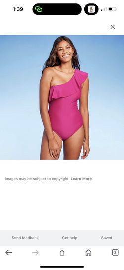 Pink Ruffle One Piece Swimsuit New 