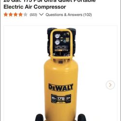 Dewalt 26 Gal. 175 PSI Ultra Quiet Portable Electric Air Compressor new