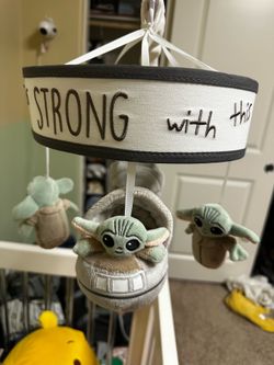 Baby Yoda Musical Baby Crib Mobile Soother Toy, Lamb and Ivy