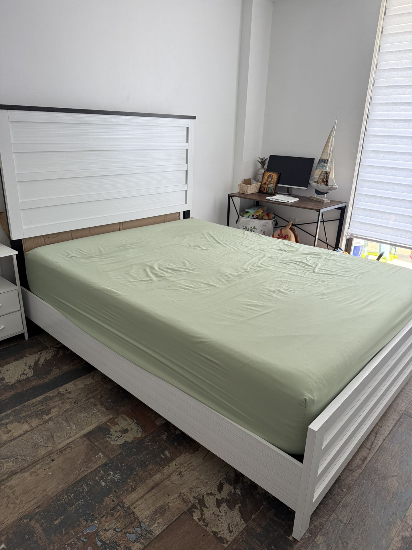 Queen Bed Frame and Box Spring For Sale