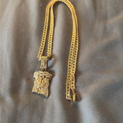 14k Goldplated Jesus Chain