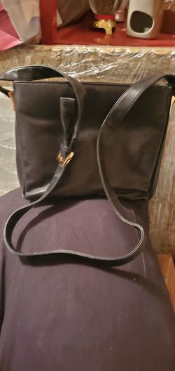 Nice soft black leather bag slightly damaged