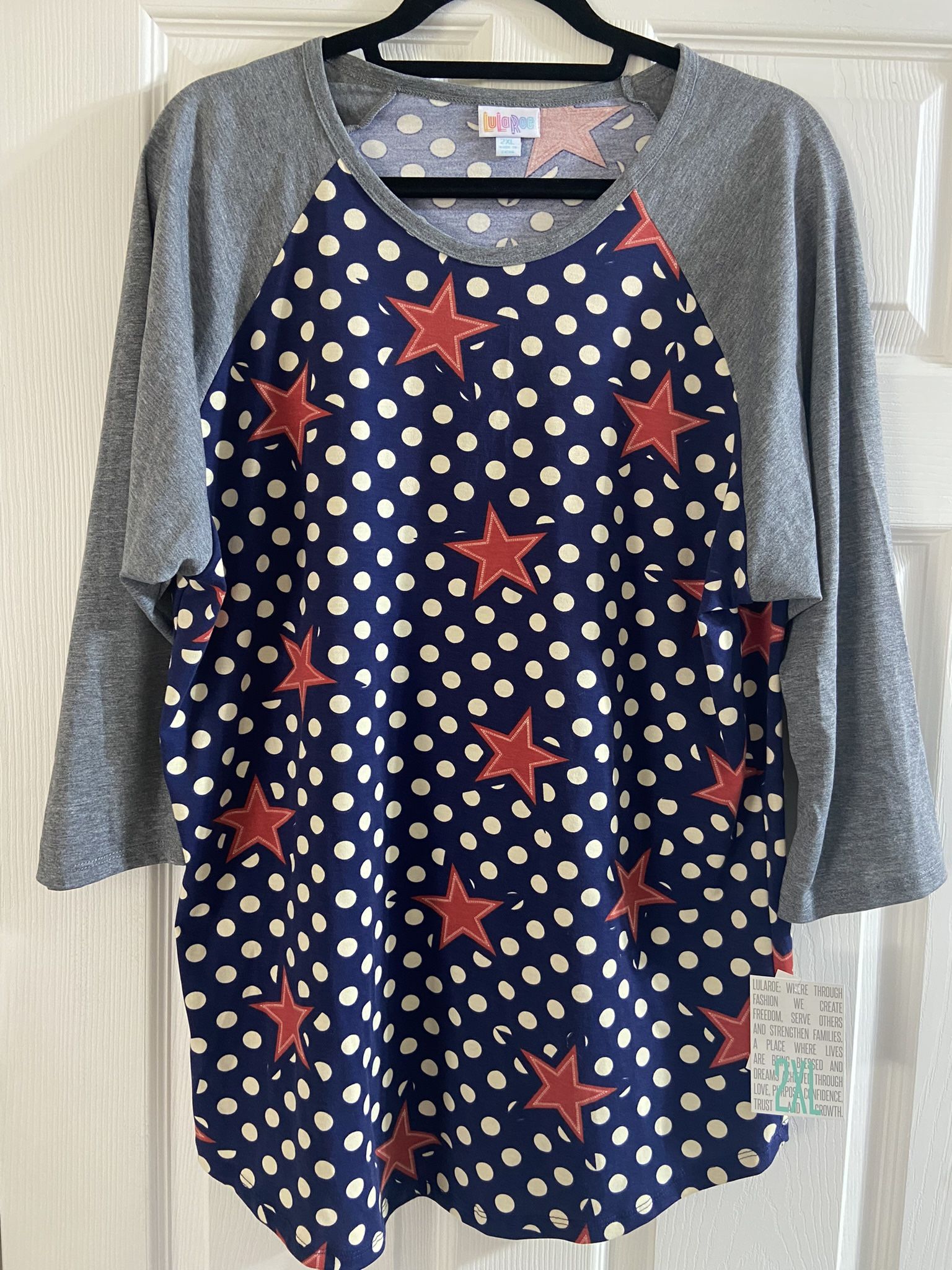 New Lularoe Randy, Size 2XL - 3/4 in sleeves