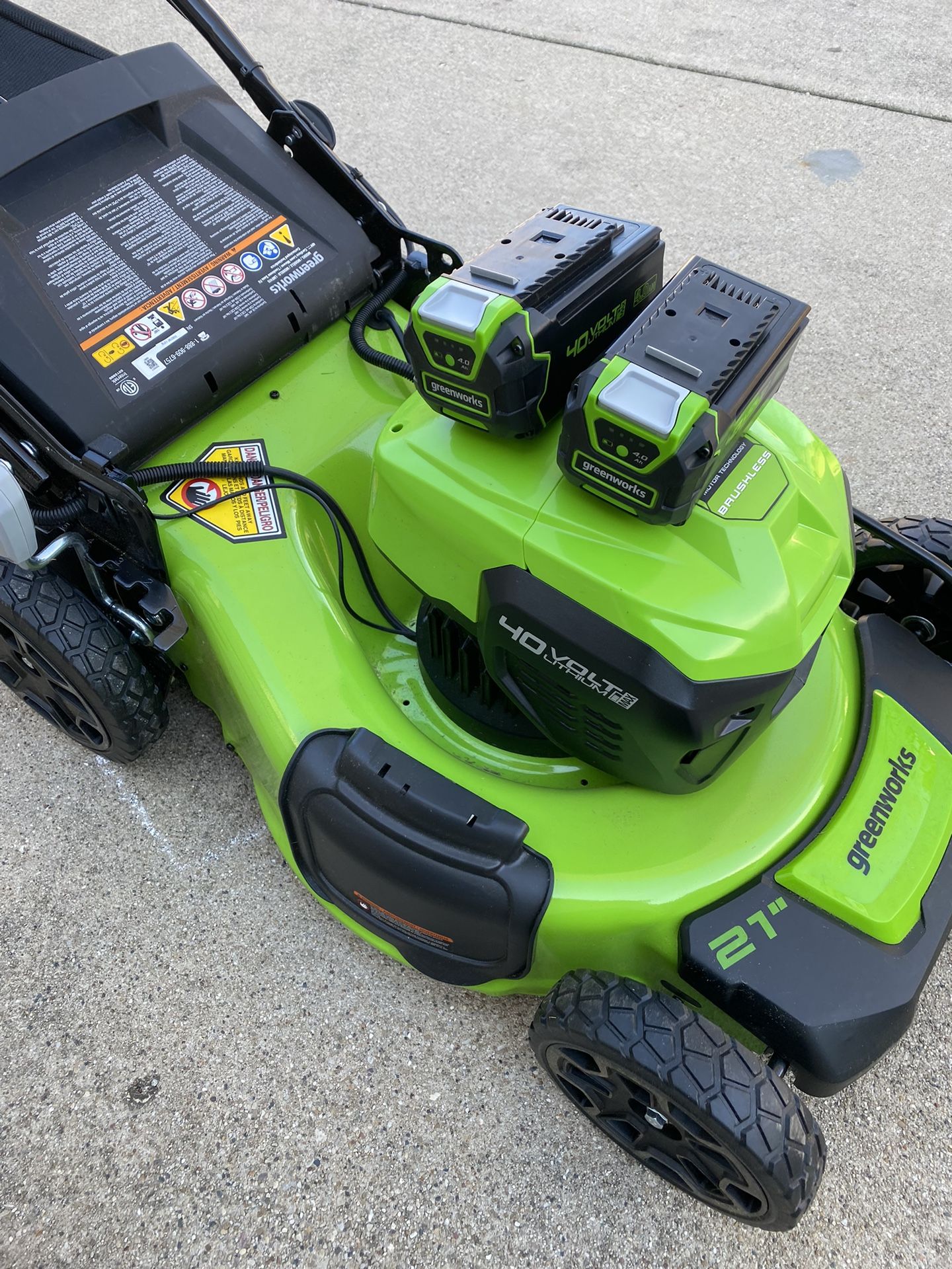 Greenworks 40V 21” Brushless Electric Lawn Mower