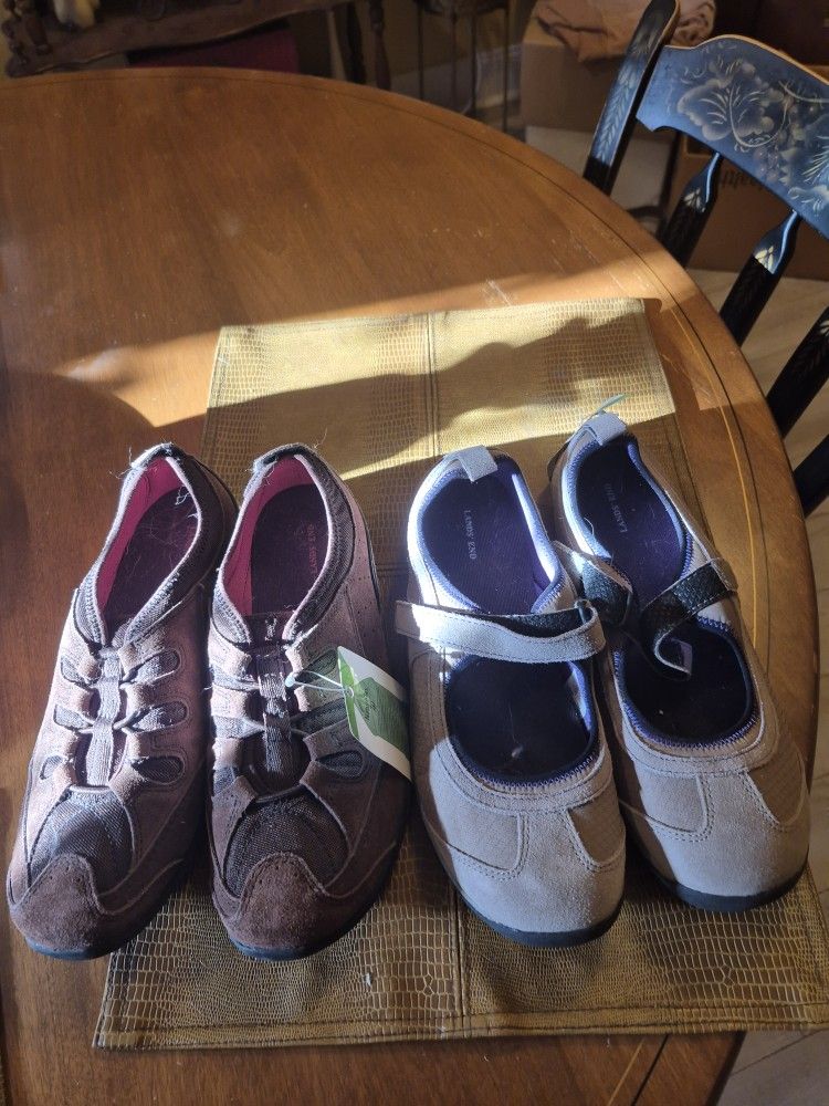 Two pair of brand new Land's End Women's slip on shoes