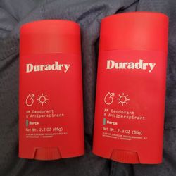 2 NEW DURADRY Antiperspirant Deodorant  Sticks (2.3 oz) Both For $18/$18 Por Los 2