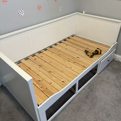 Free IKEA twin Bed Frame With Drawers