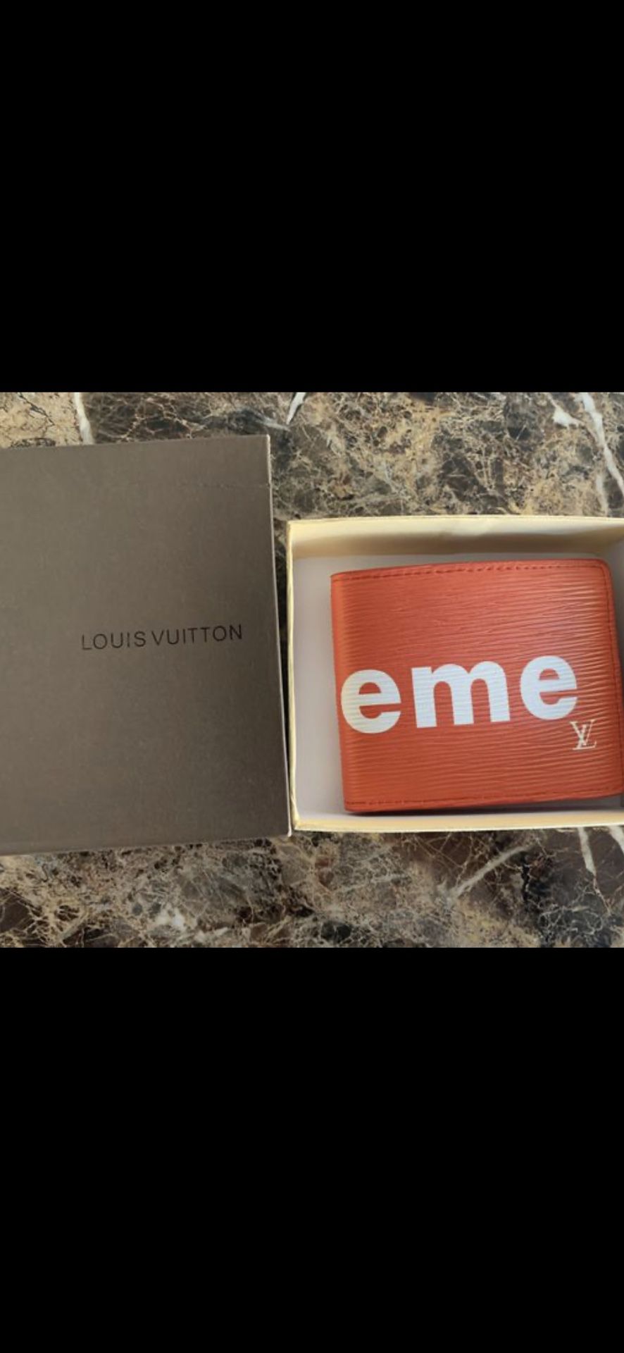 Louis Vuitton X Supreme LV Red EPI Slender Wallet