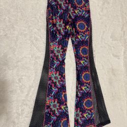 New Xs trippy hippy pants leggings festival rave boho hippie tye dye stretch