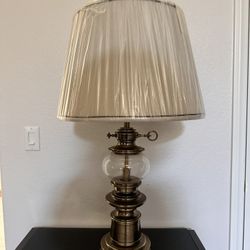 Stiffel Heavy Brass & Glass Globe Hollywood Regency Table Lamp- Rare