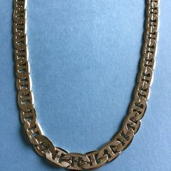 24” Diamond Cut Necklace 14k Gold Plated 8mm *Pickup Boca Raton