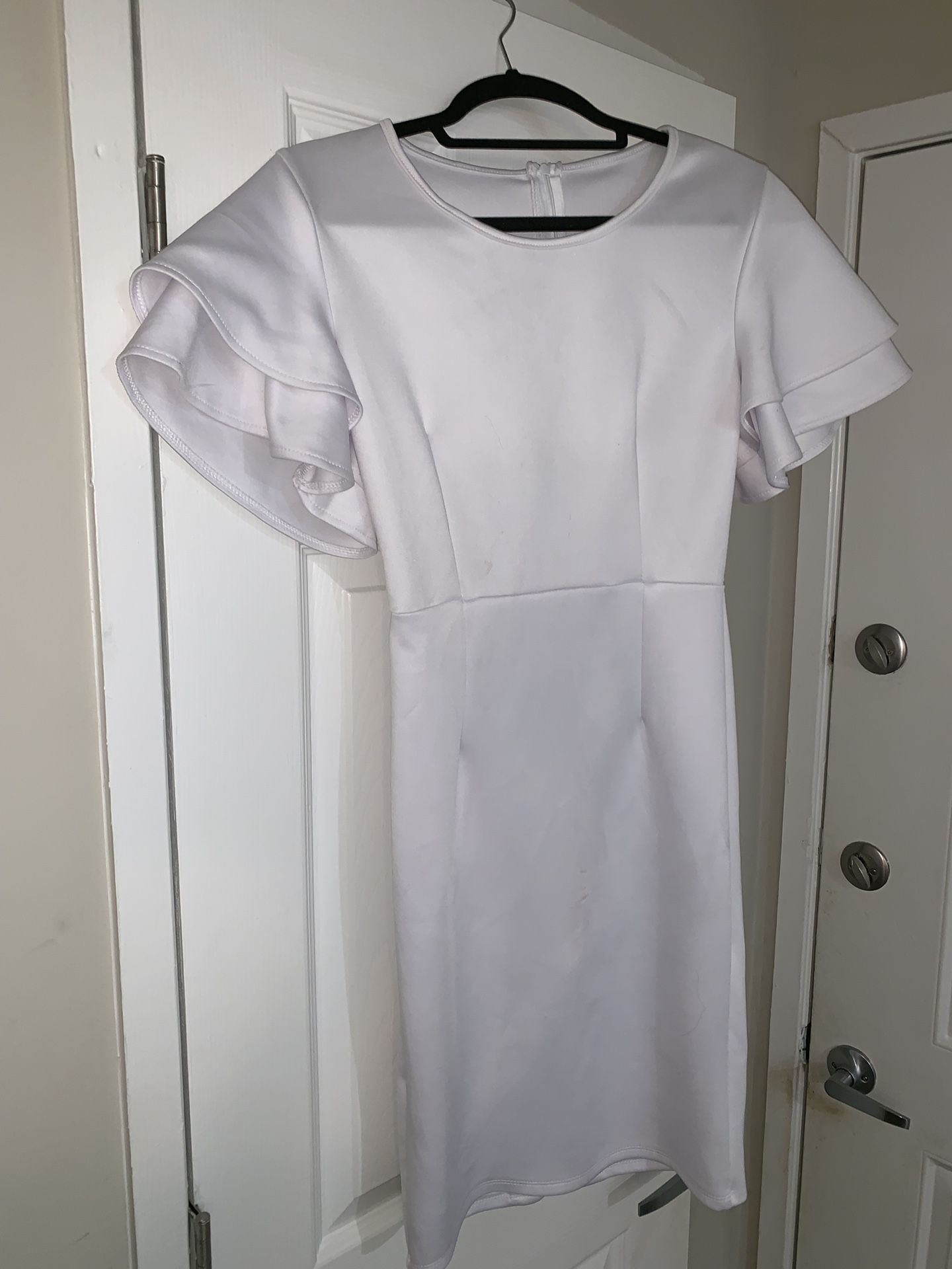 White ruffle dress