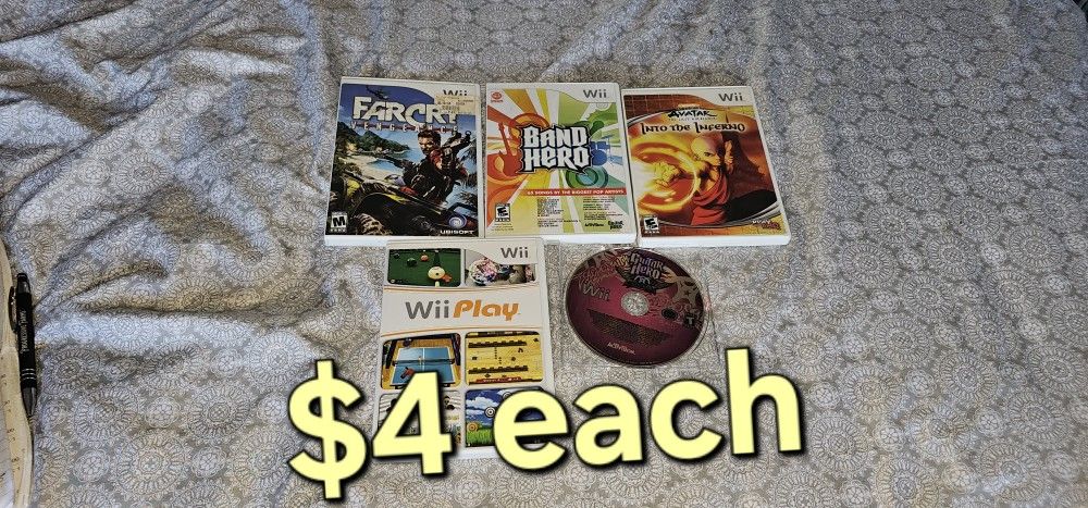 Nintendo Wii Games $4 Each