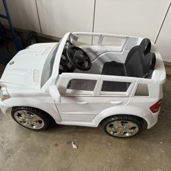 Electric White Mercedes For Children