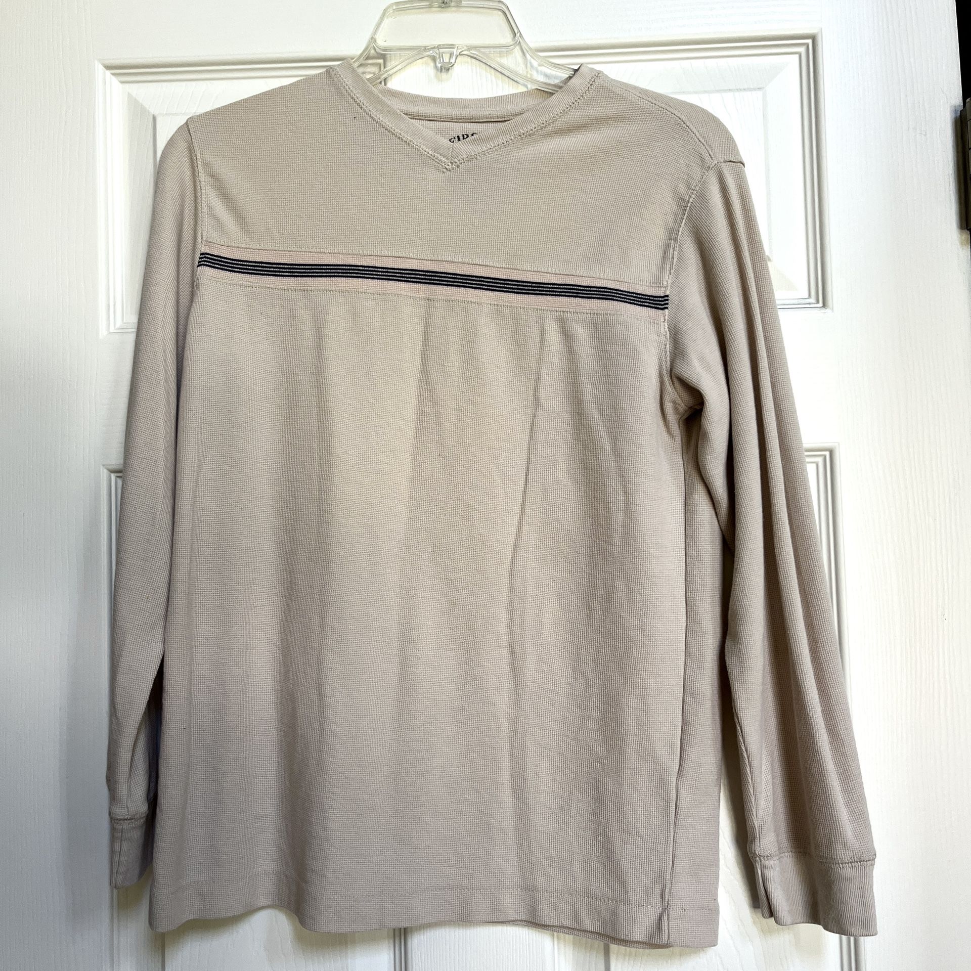 First Wave Cream Long Sleeve Shirt – Boys Size 14