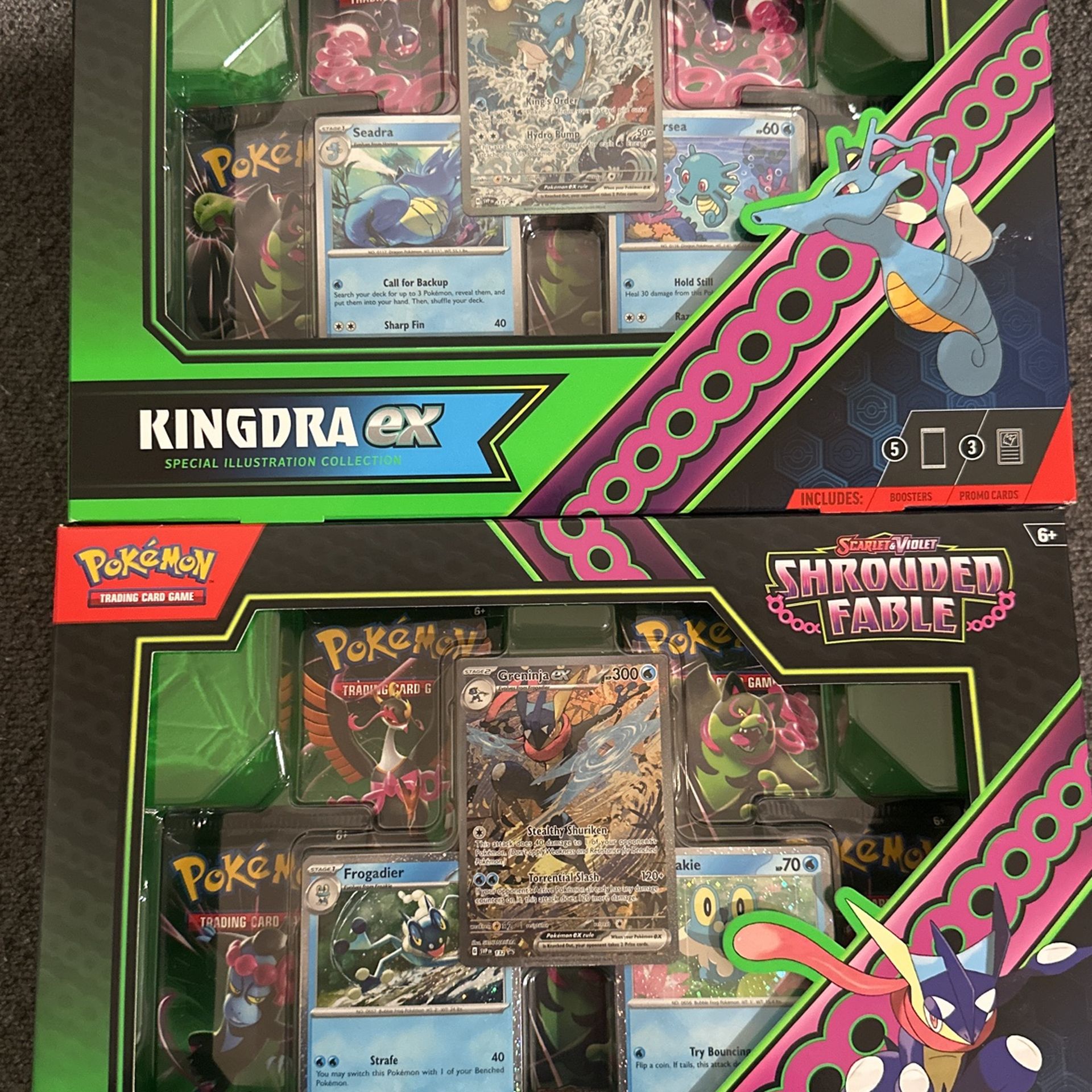 Kingdra & Greninja EX Shrouded Fable Boxes