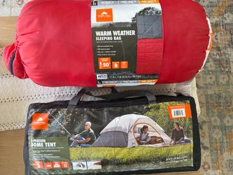 Tent and sleeping bag