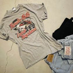 Vintage Route 66 Graphic T-shirt E