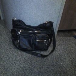 Women's Black Leather Purse