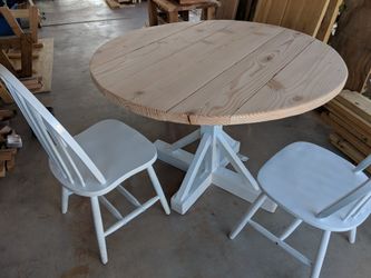 Kitchen table, 4 ft round table with chairs