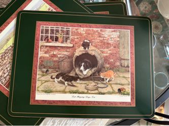 Amazing - Vtg Rare Border Fine Arts Scotland James Herriot Collection Placemats - in Original Box  - Set of 6 12” x 9”   The James Herriot Collection 