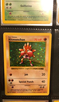 Hitmonchan shadowless HOLO pokemon