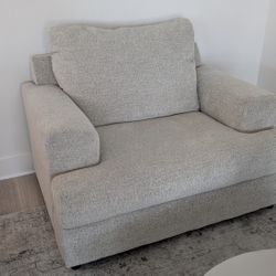 2 Large Chairs  - Chair And A Half - Oatmeal Color 