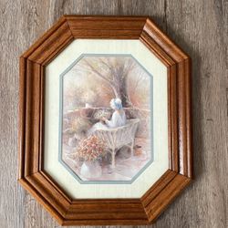 Octogon Wooden Framed Print, 17 1/2" x 14 1/2" Glass Cover