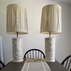 Unique Mid 20th century Vintage Ceramic Owl Lamps