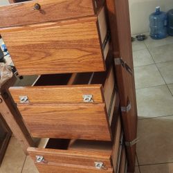 Solid Wood Filing Cabinet 