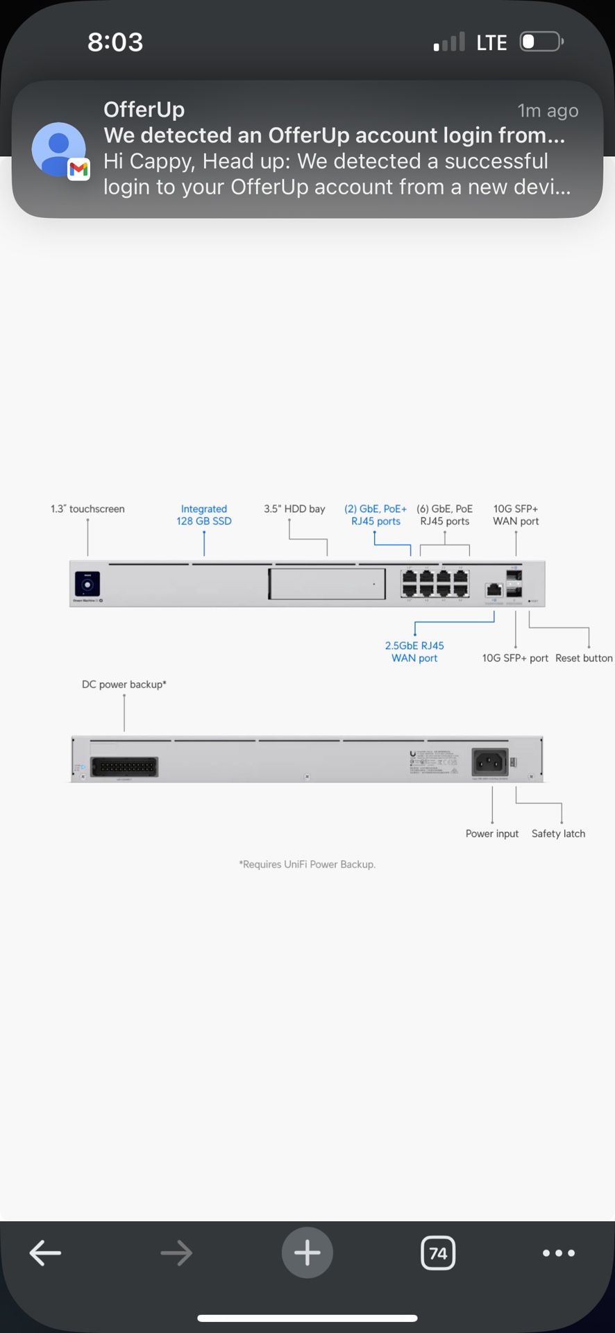 UniFi Dream Machine Special Edition, Used For Client Setup, Like New