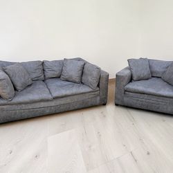 Free Delivery- Cloud Gray Sofa & Chair