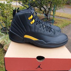 New Air Jordan 12 Retro Black Taxi Men Size 10.5
