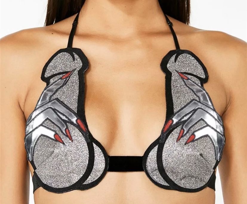 Glitter rave bralette top