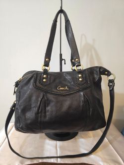 Coach Black Madison Ashley Leather Shoulder Bag