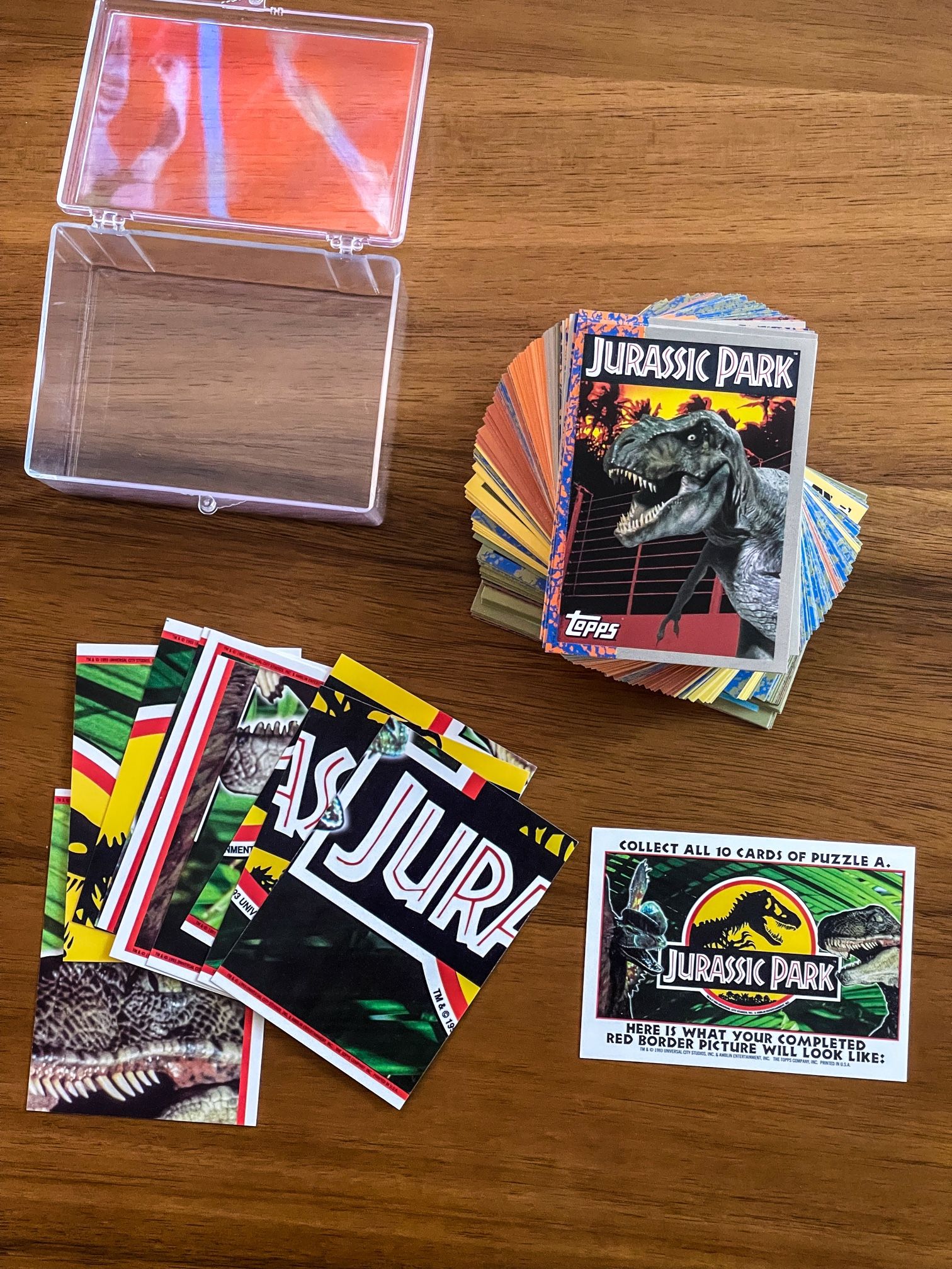 1992 TOPPS JURASSIC PARK  TRADING CARDS COMPLETE SET 1-88 & STICKERS SET 1-11