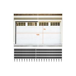 USTAR Garage Door Seal Top and Sides Kit for 16x7 ft Door - Heavy Duty Aluminum Track & 3" Brush Weather Stripping, Commercial Roll Up Door Seal, Bloc