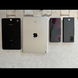 iPad, Samsung Note, 2 Samsung Phones