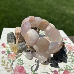 Flower Agate Soft Bangle 
