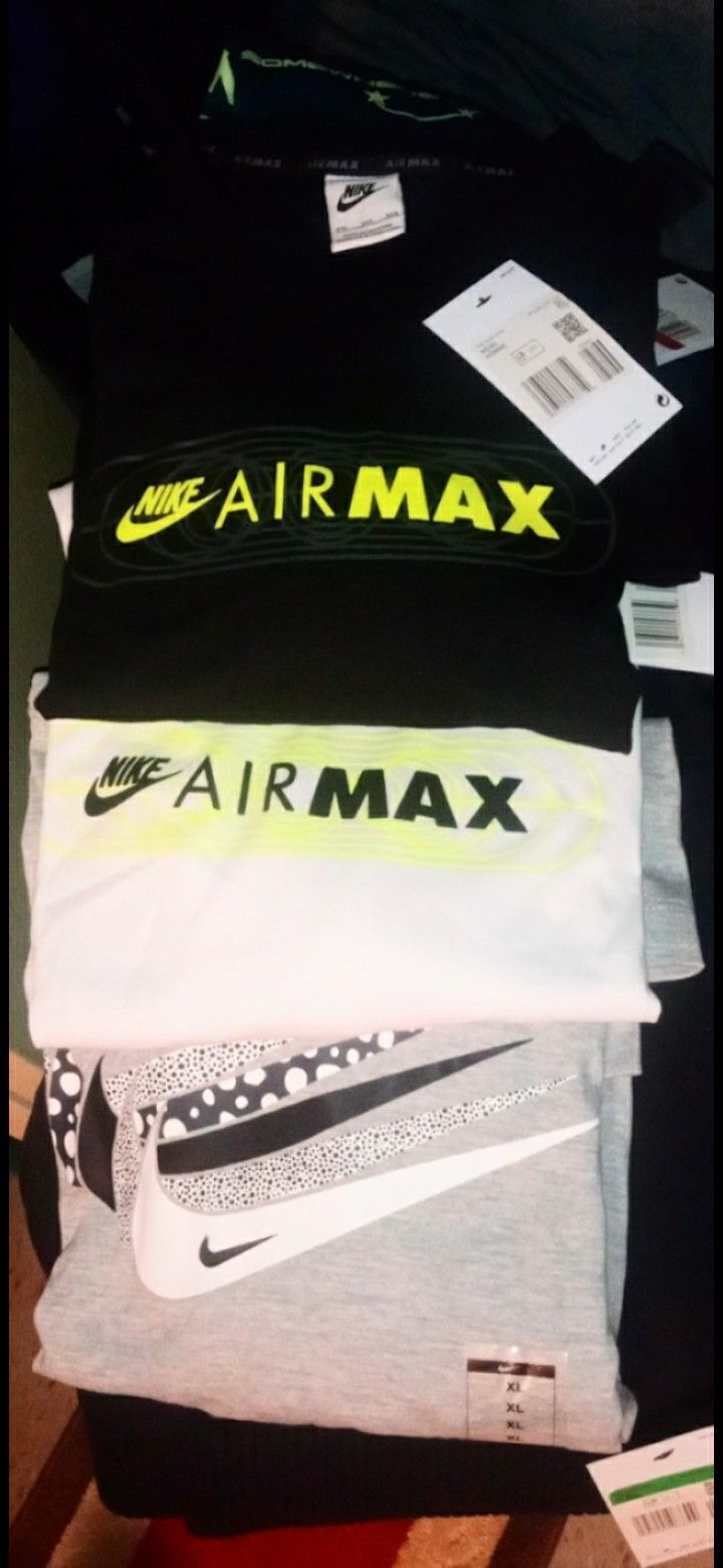 Nike Airmax T-shirts $35 each or Nike Sweater $49, Puma Hoodie $55, Polo Shirt XXL $45, etc...