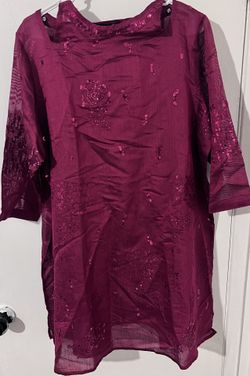 Stitched 3 Piece Cotton Net Suit