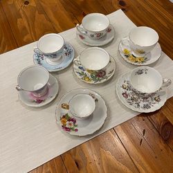 Vintage teacups and saucers