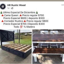 ESPECIAL DE CAMA Y COMEDOR