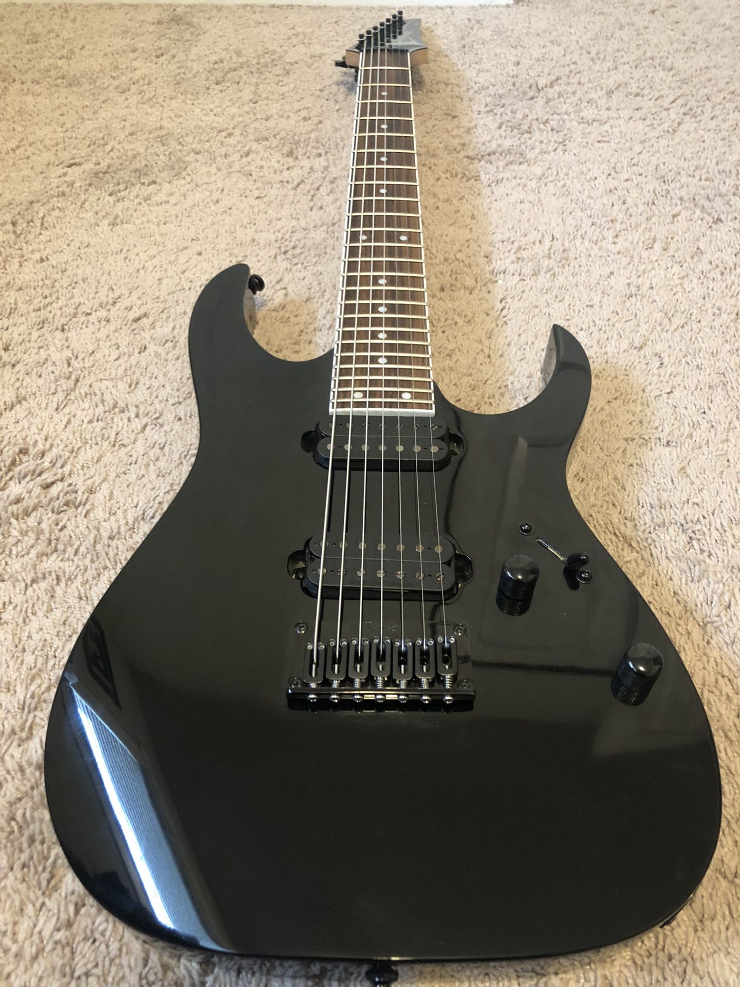 Ibanez Rg7321 Black 7 String Guitar (upgraded)
