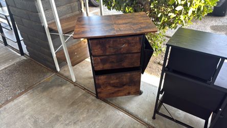 Rustic Brown 3-Drawer Storage Cabinet