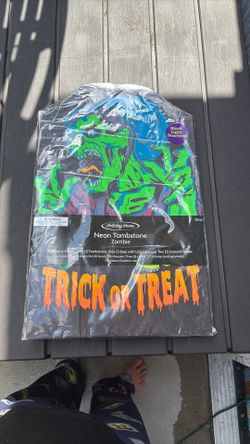 NEW Neon Tombstone Zombie, Black Light Reactive