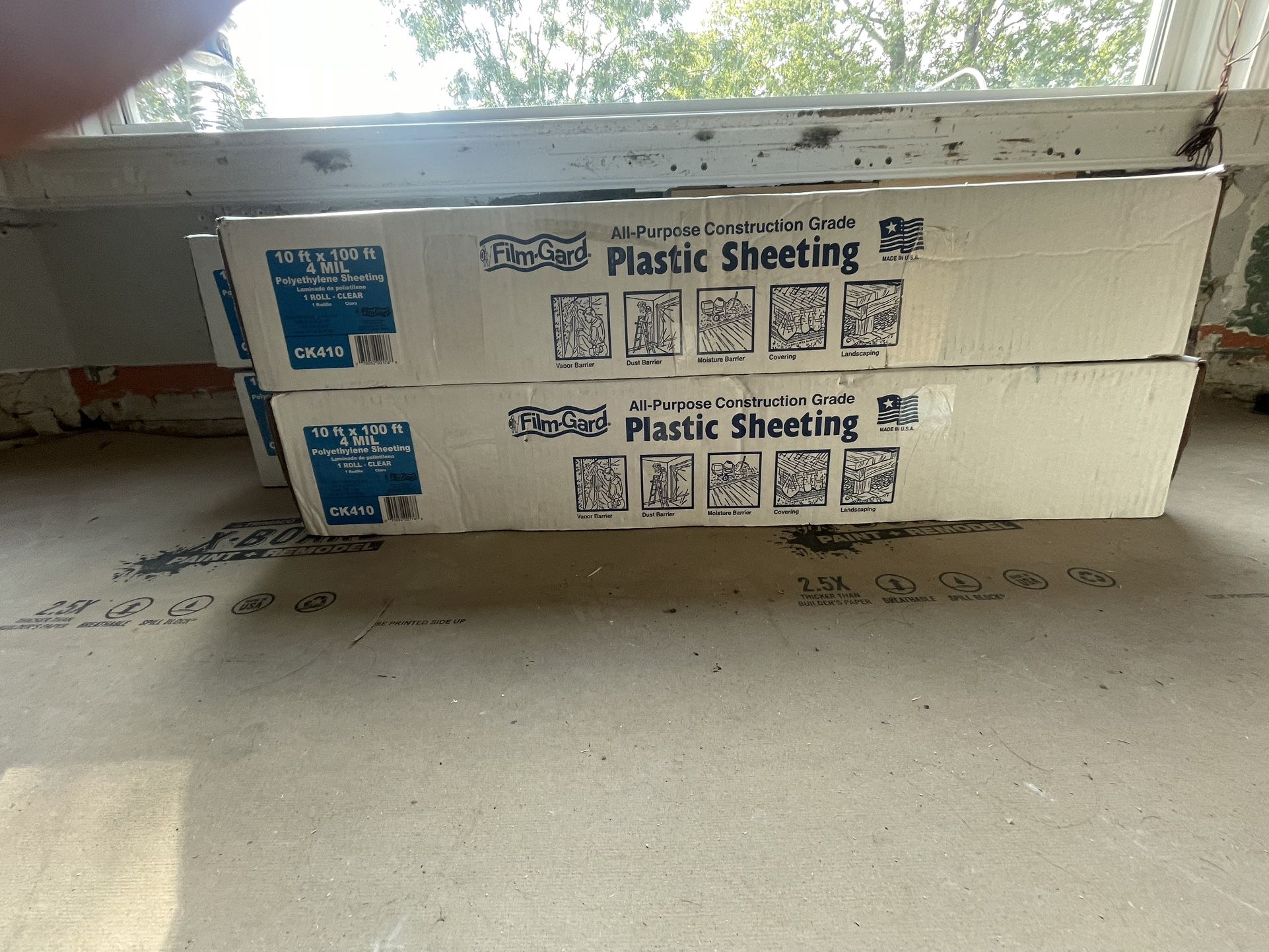 (4 )Rolls 4 Mil Rolls Of Clear Plastic