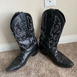 Justin Western Black Men Boots