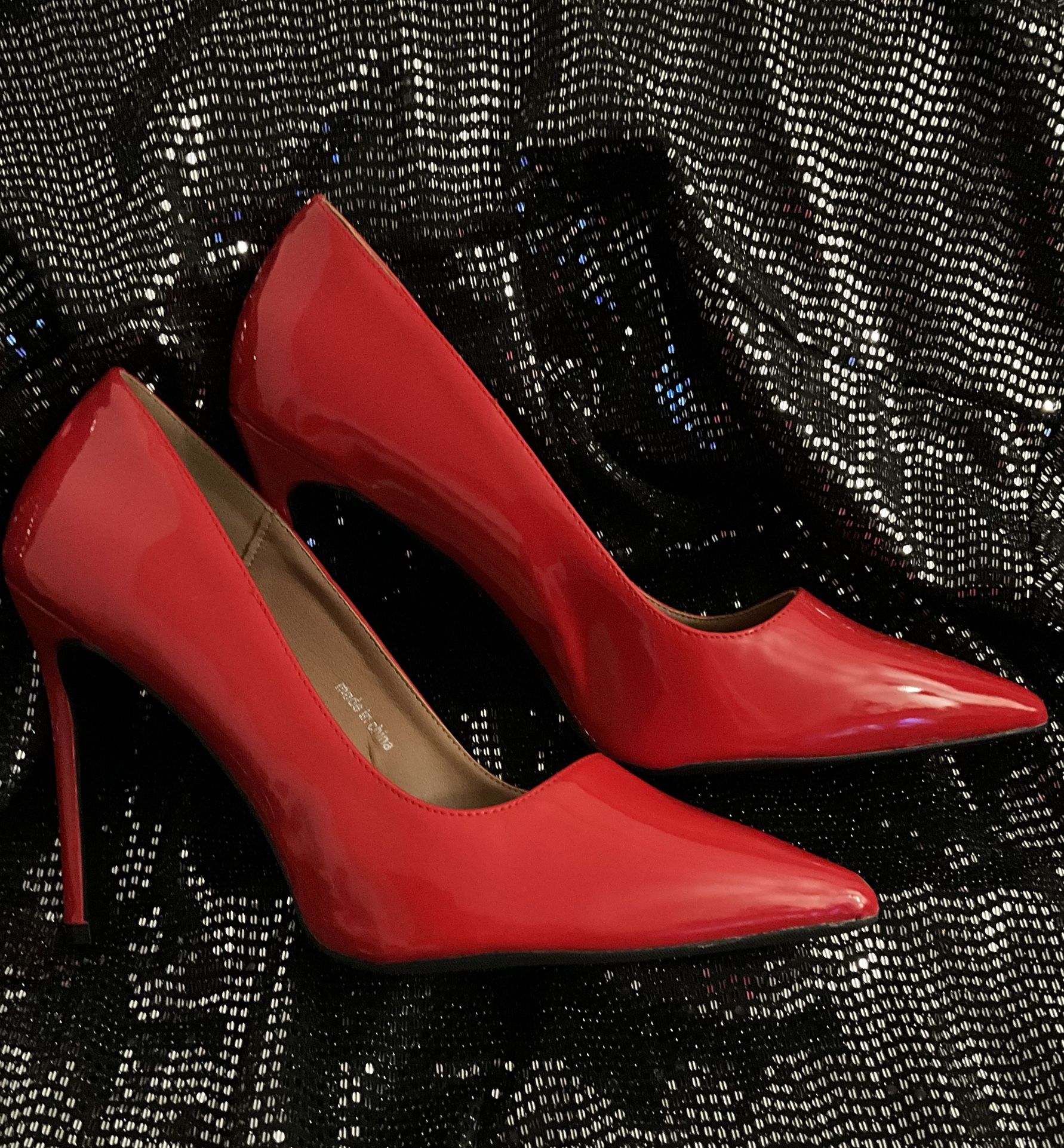 Red Pointy Toe Stiletto Drag Queen Costume Show High Heels Size 11.5 Women’s 