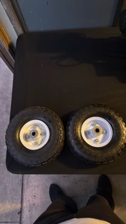 2 (4:10/3:50-4) wheels and tire
